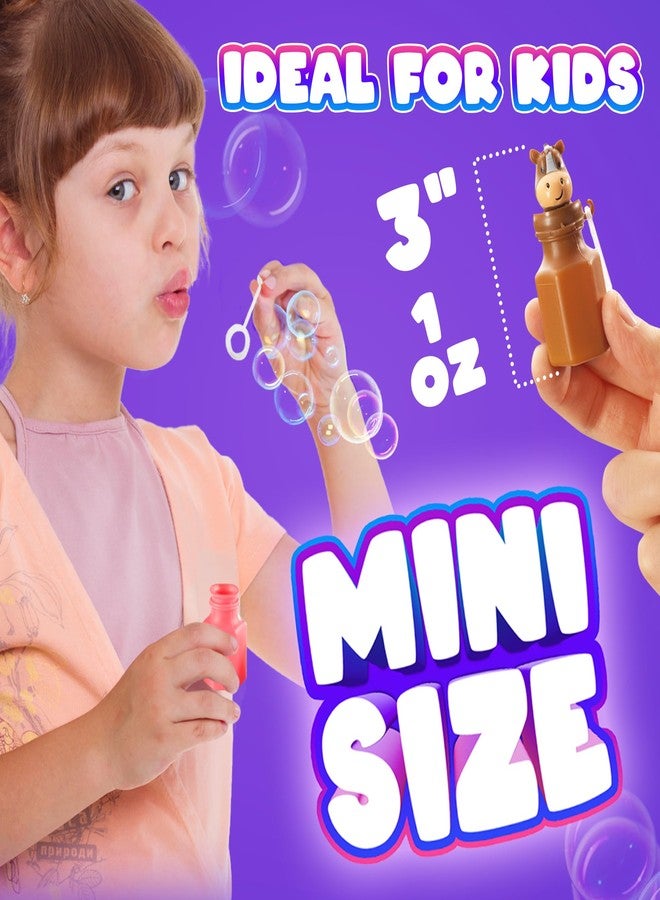 Bedwina Mini Farm Animal Bubble Wands Toy Gifts for Kids - (Pack of 12) 3-Inch Barnyard Bubble Bottles, Assorted Animals for Giveaways, Prizes, Birthday Party Favors for Kids, Baby Showers, Goody Bag Toys - Image 4